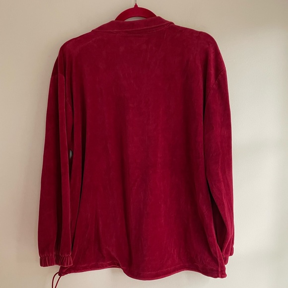 LizSport Quarter Zip Velour Pullover Size L - Picture 6 of 6
